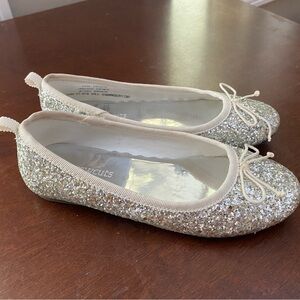 Crewcuts Girls K13 Silver Glitter Flats
